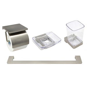 국산 스페이스 SP 2700 서스 4품 비누 컵대 수건 휴지 걸이