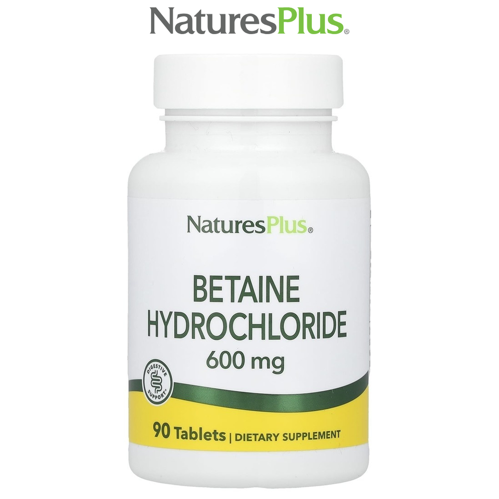네이처스플러스 <b>베타인 하이드로클로라이드 600mg</b> 90정