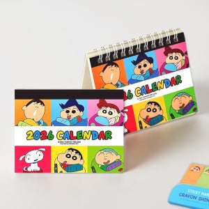 짱구달력 2026 탁상 달력 아들 책상 미니 캘린더 가로형, 1개