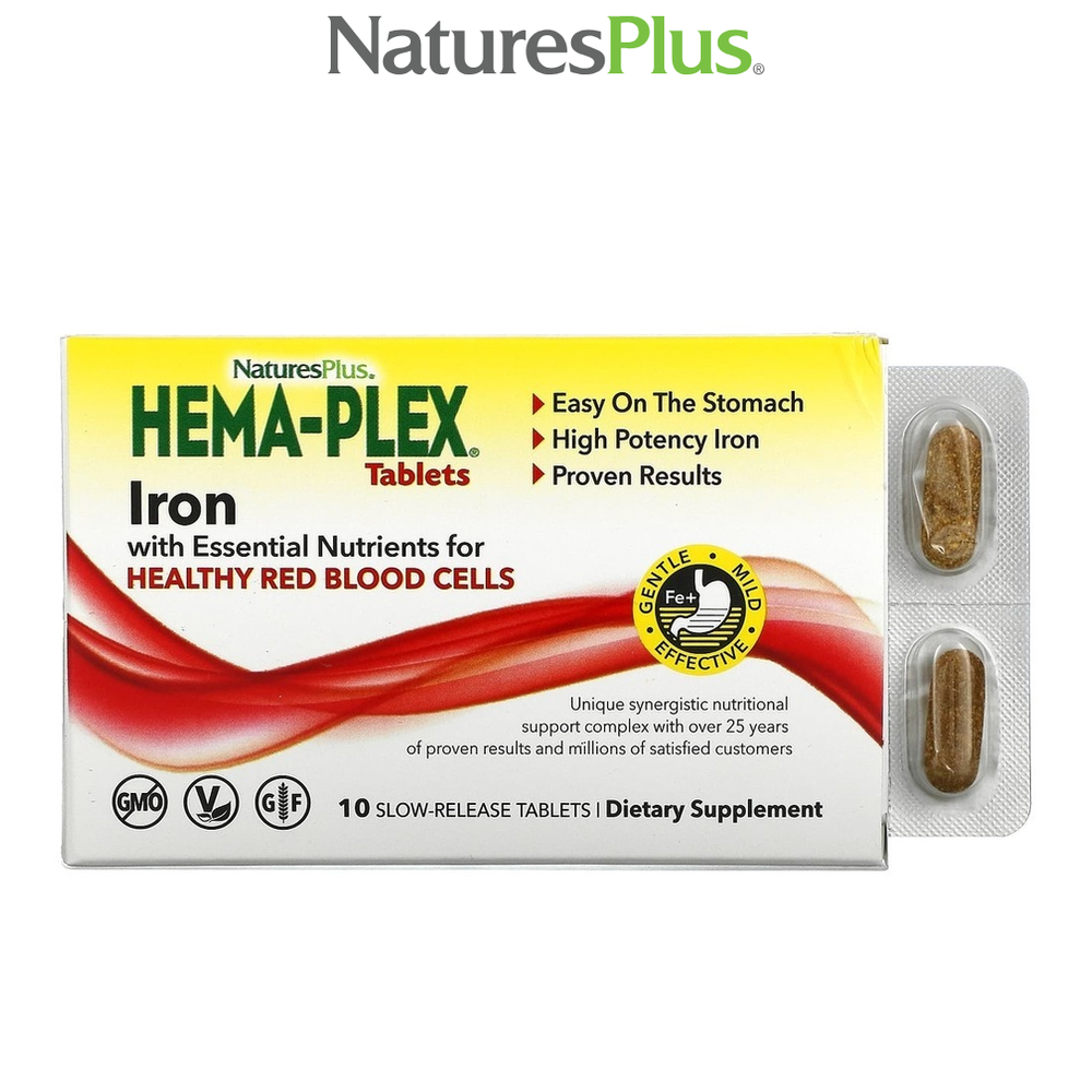 네이처스플러스 <b>헤마</b><b>플렉스</b> 철분 슬로우릴리스 <b>10정</b>