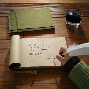 엔틱 방명록 노트 경조사 노트 수첩 캘리그라피 한지 무선 부의록 무지 공책 결혼 드로잉
