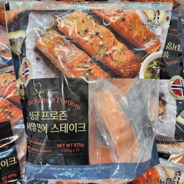 노르웨이 냉동 연어 스테이크 875g [트레이더스]