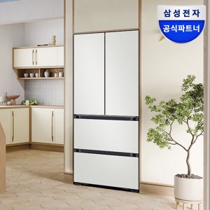삼성전자 비스포크 키친핏 4도어 김치냉장고 420L RK70F42M2A 코타화이트