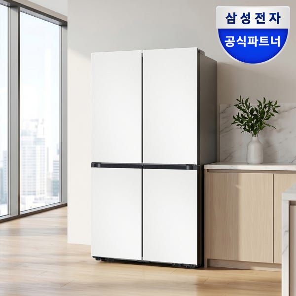 삼성전자 비스포크 Ai 냉장고 1등급 4도어 905L 대용량 RM70F90R1ZD 에센셜화이트
