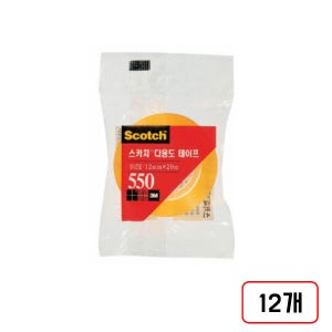 3M 스카치 다용도테이프리필 550(12mmx20M), 12개