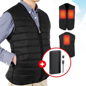 불가마 V넥스트라이프 발열조끼 온열 작업복 낚시 레져 캠핑 방한용 조끼 보조배터리 포함