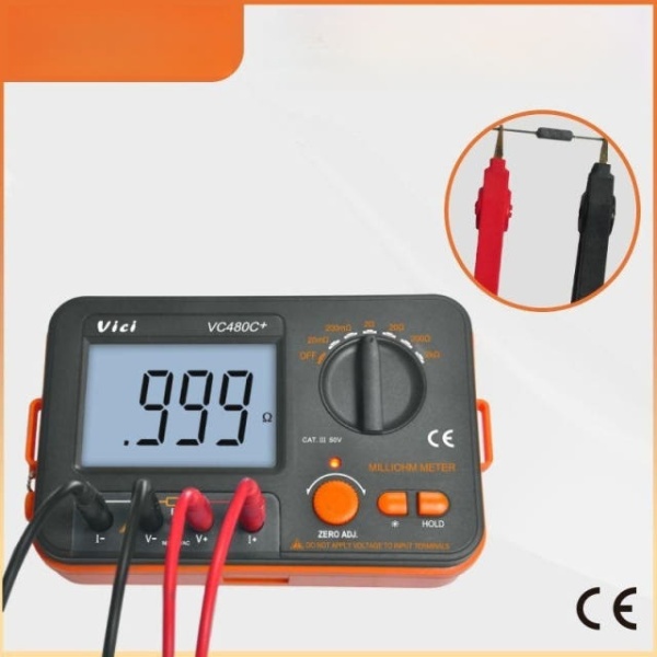 정밀 밀리옴미터 범위 테스터 저항 백라이트 VC480C 중국 표준
