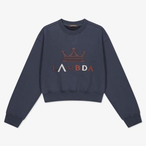 람다 여성 아트웍 스웨트셔츠 기모 스톰인디고 52530 골프 맨투맨 크롭 긴팔 스웨트셔츠