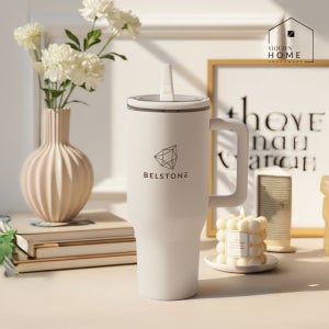 바이퀸 벨스톤 플립 보온 보냉 텀블러 대용량 1200ml