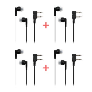 디보이스 AIE-01 3.mm 듀얼플러그 고감도 항공기용 이어폰 번들 4개 1세트