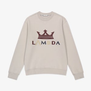 람다 남성 아트웍 스웨트셔츠 기모 클라우드그레이 52455 골프 맨투맨 긴팔 스웨트셔츠