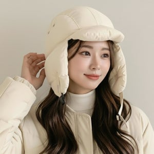 패딩모자 군밤 귀마개 덮개 방한모 스키 여성 귀도리 커플 캡 햇