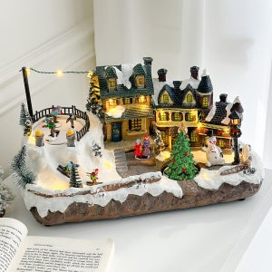 스키장 스노우 타운 오르골 기차 크리스마스 선물 크리스마스 소품 무드등