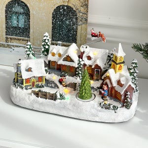 크리스마스 산타 타운 오르골 기차 크리스마스 선물 크리스마스 소품 무드등