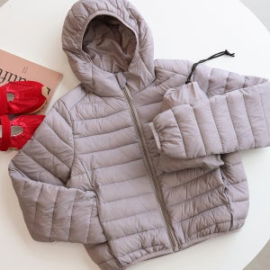 리잇펀 후드 웰론 경량 패딩 집업 점퍼 (파우치 세트)