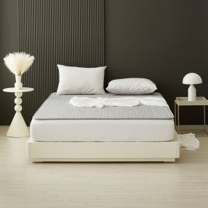 더안 EMF 탄소매트 온열매트 카본 전기매트 전자파없는 전기요 시어서커 퀸, 150x200cm, 그레이