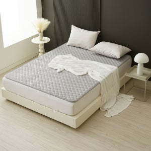 더안 EMF 탄소매트 온열매트 카본 전기매트 전자파없는 전기요 시어서커 퀸(분리난방), 150x200cm, 그레이