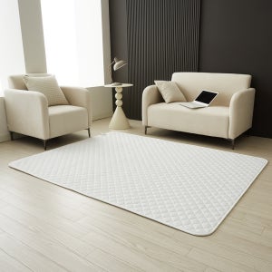 더안 EMF 탄소매트 온열매트 카본 전기매트 전자파없는 전기요 시어서커 라지킹(분리난방), 180x200cm, 화이트