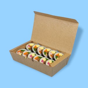 크라프트 종이도시락 200개 김밥 떡 감자튀김 만두 사이드 포장 일회용 배달 용기 106호