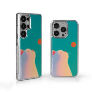 기키 에폭시 실버 범퍼 폰케이스 아이폰 갤럭시 디자인 Lunar Cat 10