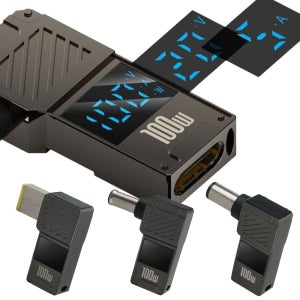 노트북 충전젠더 실시간 전압 디스플레이 PD충전 100W 케이블 C타입 to DC 변환젠더