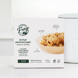 프로그 무표백 에어프라이어 종이호일 박스패키지 16cmx4.5cm, 150매, 1개