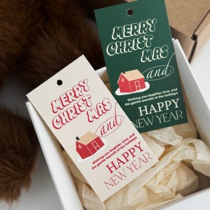 크리스마스 택 미니 겨울 선물 박스 포장 성탄절 40매