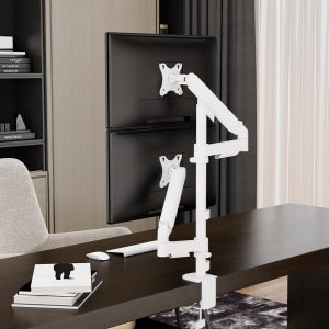 엔산마운트 LDT-C25P 듀얼 파이프형 폴타입 모니터암 모니터거치대