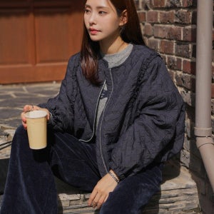 프릴 다이아퀼팅점퍼