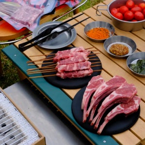 [심양] 캠핑SET - 숄더랙 컷팅육 + 대나무양꼬치 파티음식 양고기 스테이크