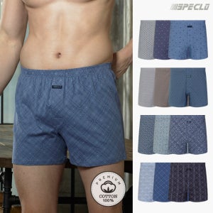 [순면]포근한 남성 면100% 트렁크팬티 3종 세트 남자 순면 사각 트렁크 팬티 속옷