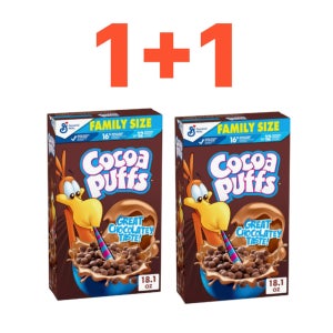 [1+1] 코코아 퍼프스 초콜릿 통곡물 시리얼 513g 총 2팩