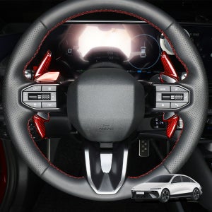 더뉴 아이오닉6 N라인 튜닝 리얼카본 패들쉬프트 레드 몰딩