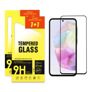 지문인식 투명 방탄 강화유리 액정보호필름 갤럭시A35, 2매입