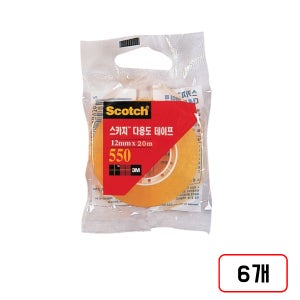 3M 스카치 다용도 테이프 리필 550R 12mmx20m, 6개