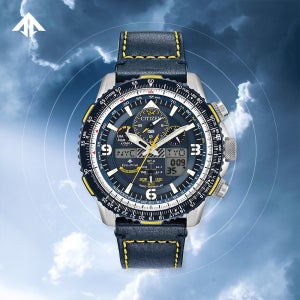 본사AS가능 시티즌 프로마스터 JY8078-01L 블루엔젤스 콜라보 남성 가죽시계