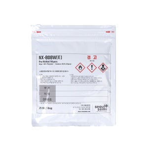 NX-808W 3겹포장 폴리에스터 웻 와이퍼 1000매 / 에탄올 무균 폴리 원단 반도체 전자 내화학