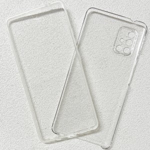 풀커버 케이스 양면 360도 액정보호 젤리 하드 앞면 뒷면 생폰느낌 투명, 갤럭시A71-A퀀텀 공용