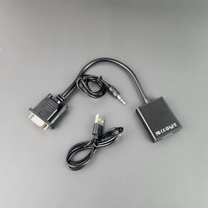VGA to HDMI 컨버터 젠더 케이블 변환기 오디오
