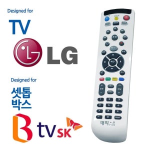 TV셋톱 리모콘 제어기 LG BTV 백색