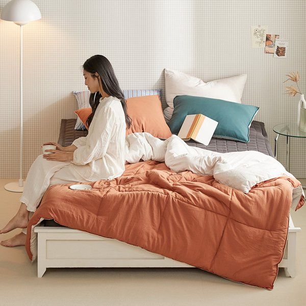 모던하우스 ON 젤라또 퀸 차렵이불 200x230 카라멜+인절미 브릭+베이지 474315