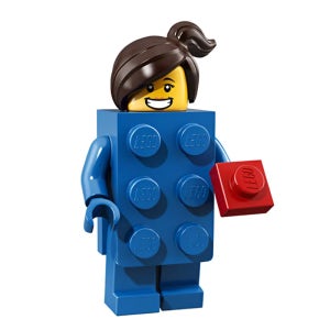 레고 71021 시리즈18-3번 브릭 슈트 걸 파란색 미니피겨 브릭