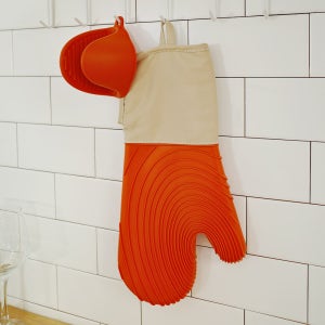 실리콘 주방 오븐장갑 미니2P+대2P (오렌지)