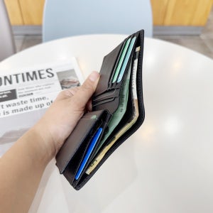 각인서비스 선물포장 수제남자지갑 2칸 지폐수납 20 30 40 50대 아빠 남성지갑선물