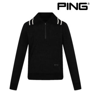 핑 골프웨어 여성 골프 티셔츠 본딩 카라 반집업 시보리 긴팔 트레이닝 어패럴 E4TF385