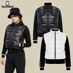 와이드앵글 여성 골프웨어 여자 방풍 패딩 점퍼 하이브리드 터널 스윙 자켓 WWW25131