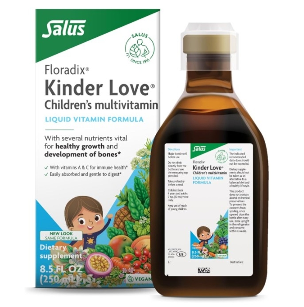 플로라딕스 Kinder Love <b>칠드런스 멀티비타민</b> 리퀴드 비타민 포뮬러 250ml (8.5 fl oz)