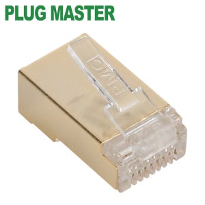 강원전자 플러그마스터 STP CAT.7/CAT.6A RJ-45 8P8C 플러그 - Three Prongs 핀(100개) P8-0643