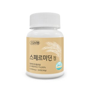 건강바름 스페르미딘 밀배아추출물 스퍼미딘 오토파지 영양제 정 1000mg 30정, 6개