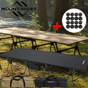 마운트리버 NEW 와이드 코트 80 캠핑 경량 야전침대 가방 레그 오거나이저 체어볼 포함